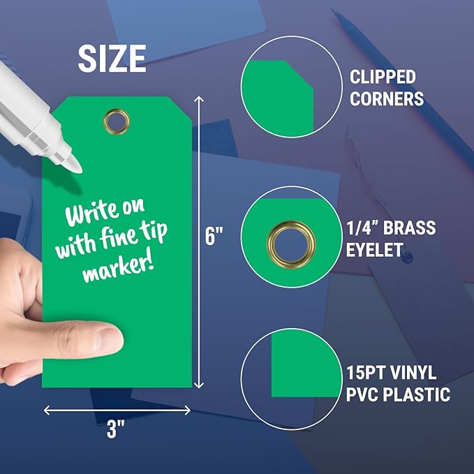 Tags 4 Less 15 Mil Waterproof Plastic Tags, Outdoor Tagging, Equipment Labeling - Image 3