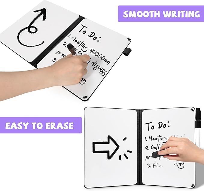 AGM Portable White Board Dry Erase, Double Sided Folding Whiteboards - Image 2