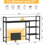 Snughome Desk Shelf, 44.9" Large Desktop Organizer Shelf, Desk Hutch - Image 3