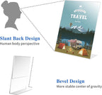 WAEFNO 12 Pack Acrylic Sign Holder 8.5 X 11, L Shape Clear Sign Holder - Image 3