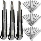 WEKOIL 9mm Snap Off Utility Knife 3 Pack High Hardness Retractable Box Cutters by WEKOIL