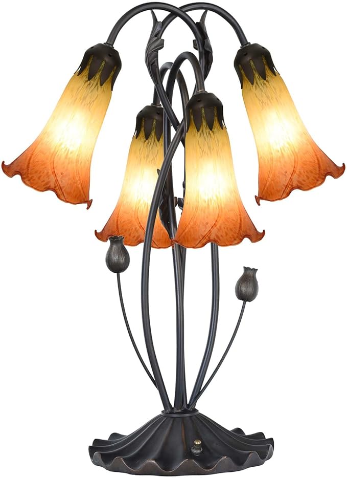 Bieye LS11 Lily Flower Blown Glass Lampshade - Image 5