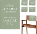 ChissNook Reserved Seating Chair Signs, This Row Is Reserved Pew Cloths Seating by Unknown