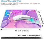 IMAYONDIA Purple Pink Blue Marble Mouse Pad, Liquid Gold Paint Marble Mouse Pads - Image 2