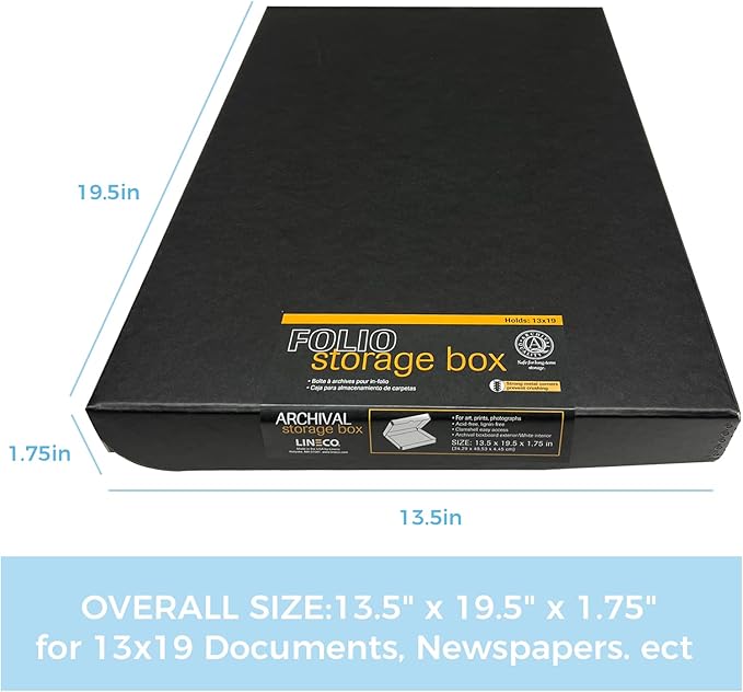 Lineco Folio Storage Box, Clamshell Design - Image 2