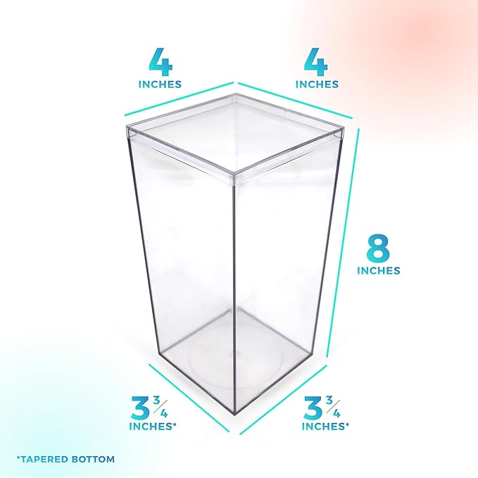 Set of 25 Acrylic Boxes with Lids, Made in USA, Display Cases - Image 6