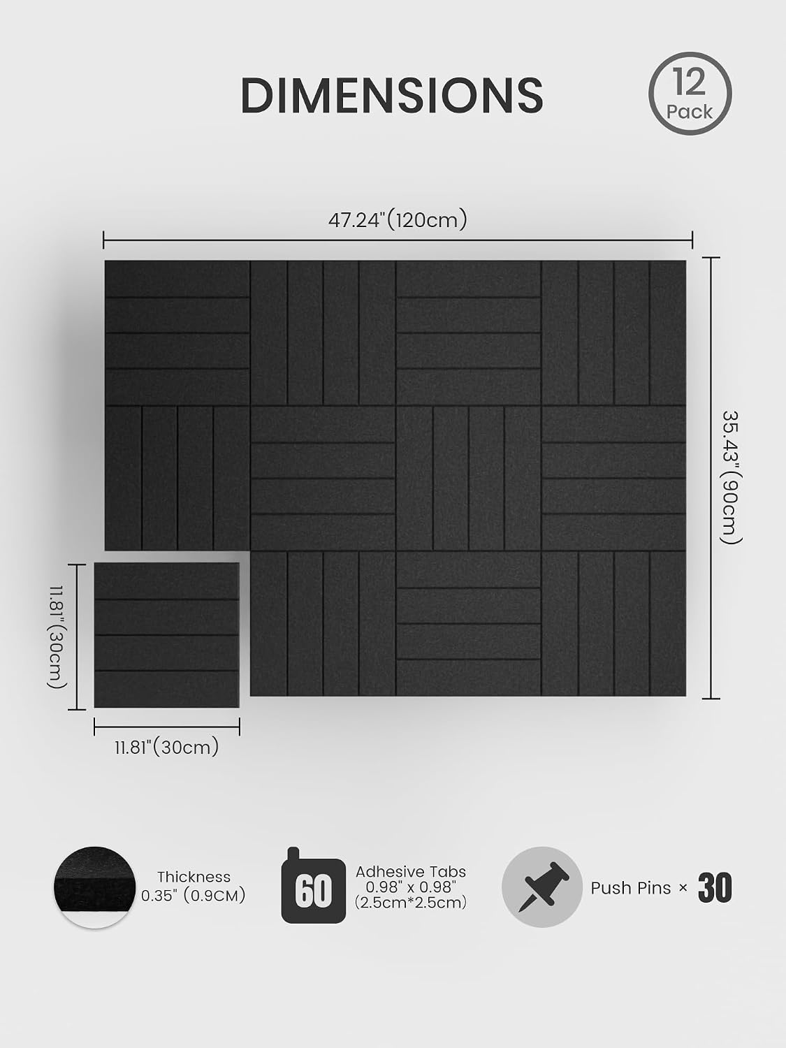 Bumusty Felt Bulletin Board & Cork Board Alternative 48" x 36"