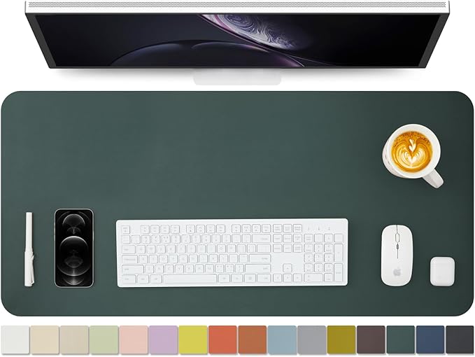 HOMIEAZICOZI Leather Desk Mat by HOMIEAZICOZI