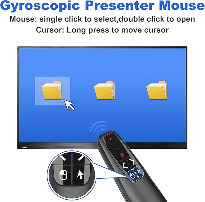 Presentation Clicker PowerPoint Wireless Presenter Remote: Type C Rechargeable - Image 3