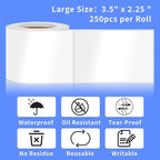 250pcs 3.5 x 2.25 Inch Blank Name Tag Stickers - Image 3