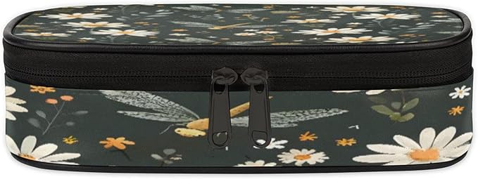 Pardick Pencil Case，Butterfly Daisy Big Capacity Pencil Pouch Coin Pouch - Image 3