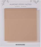 DiverseBee 50 Sheets Pastel Transparent Sticky Notes, 3x3” Clear Sticky Tabs by DiverseBee