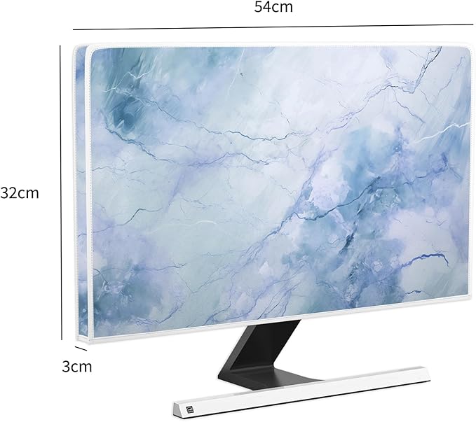 Baocicco Fashion Haze Blue Marble Computer Monitor Dust Cover 22, 25 Inch Full - Image 5