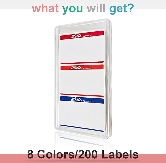 MFLABEL® Hello My Name is Stickers - Image 3