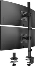 huanuo vertical dual monitor mount, stacked monitor stand, main product view