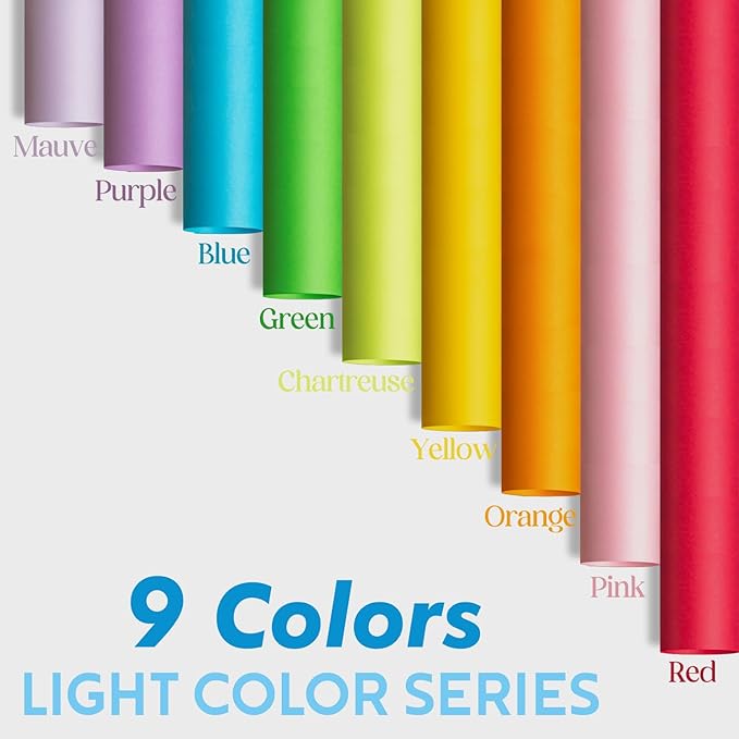 Colored Copy&Print Paper 8.5X11 Inches, 180 Sheets 9 Colors Rainbow A4 Printer - Image 4