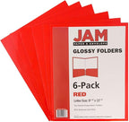JAM PAPER Laminated Two Pocket Glossy School Folders - Image 6