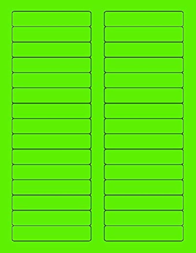 NextDayLabels - 8-1/2 x 11 Neon Color High Light Fluorescent Labels by NextDayLabels