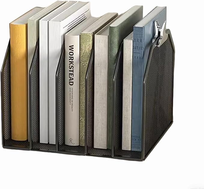 ASIFMTHOT 5 Vertical Desk Mail Organizer, Metal Mesh Desktop File Organizer by ASIFMTHOT