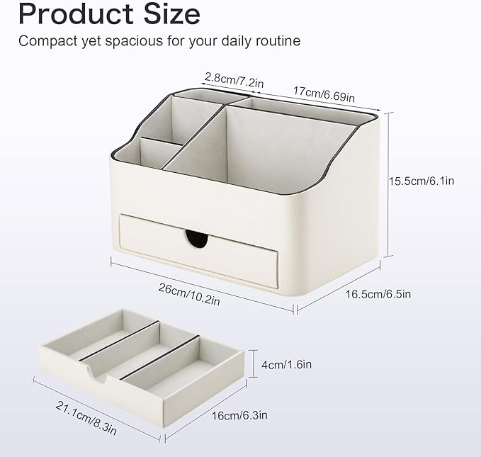 KINGFOM PU Leather Desk Organizer - Image 2