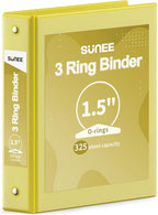 SUNEE 3 Ring Binder 1.5 Inch 1 Pack by SUNEE