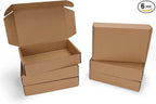 PHAREGE 9x6x2 inch Shipping Boxes 6 Pack Brown, Tab Lock Tuck Top Mailer Boxes by PHAREGE