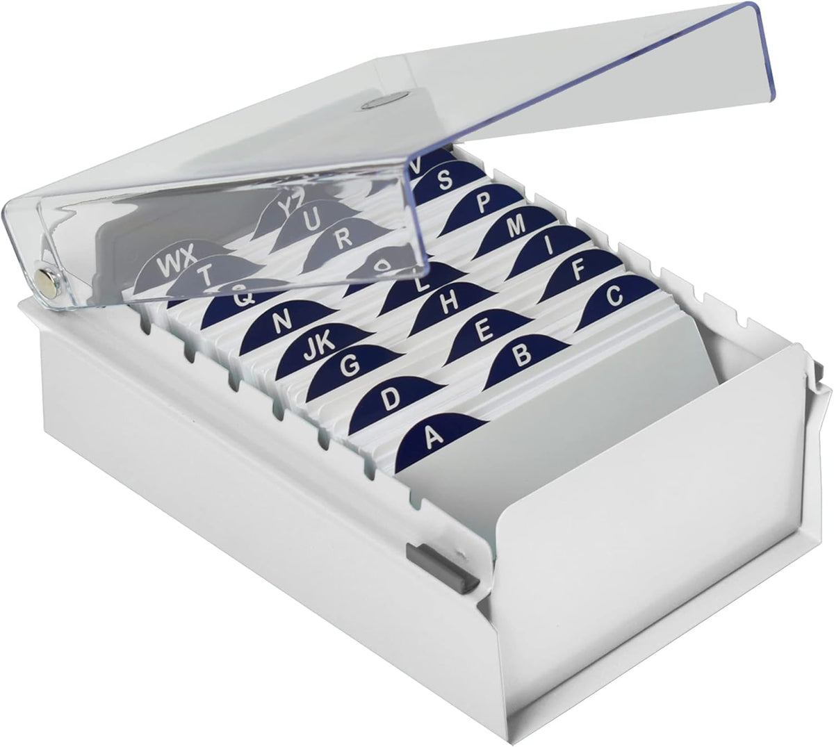 Acrimet 3 x 5 Card File Holder Organizer Box Metal Base Heavy Duty
