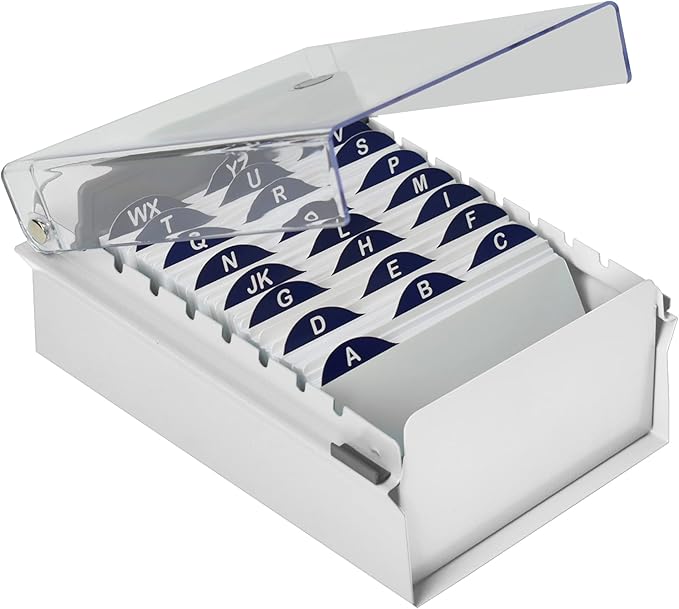 Acrimet 3 x 5 Card File Holder Organizer Box Metal Base Heavy Duty by Organizingyourlife