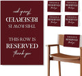 ChissNook Reserved Seating Chair Signs, This Row Is Reserved Pew Cloths Seating by Unknown