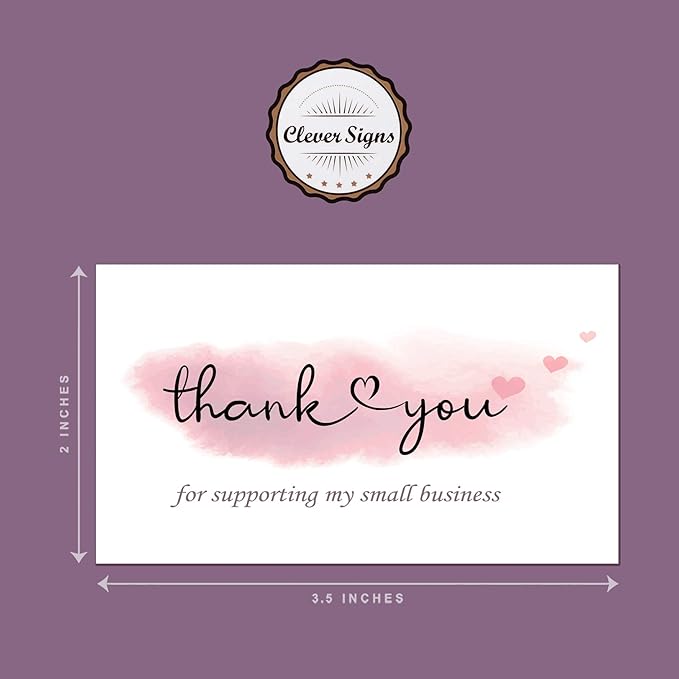 200 Thank You For Supporting My Small Business Cards, Elegant and Professional - Image 6