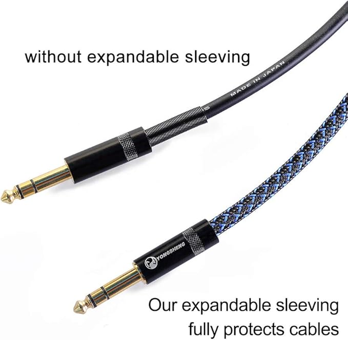 100ft - 3/8 inch PET Expandable Braided Sleeving – BlackBlue – Alex Tech - Image 2