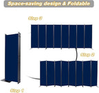 CHOSENM Room Divider, 8 Panel Folding Privacy Screens - Image 5