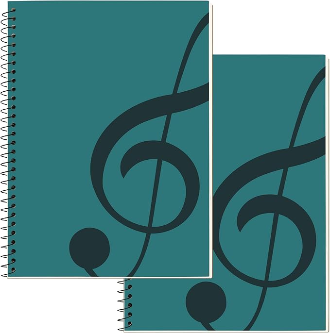 DOMMI Blank Sheet Music Composition Notebook 2 Packs, Manuscript Staff Paper by DOMMI