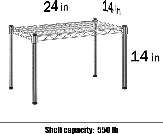 Regal Altair 14" Deep x 24" Wide x 14" Height Wire Shelving Kit | 1-Tier | NSF - Image 3