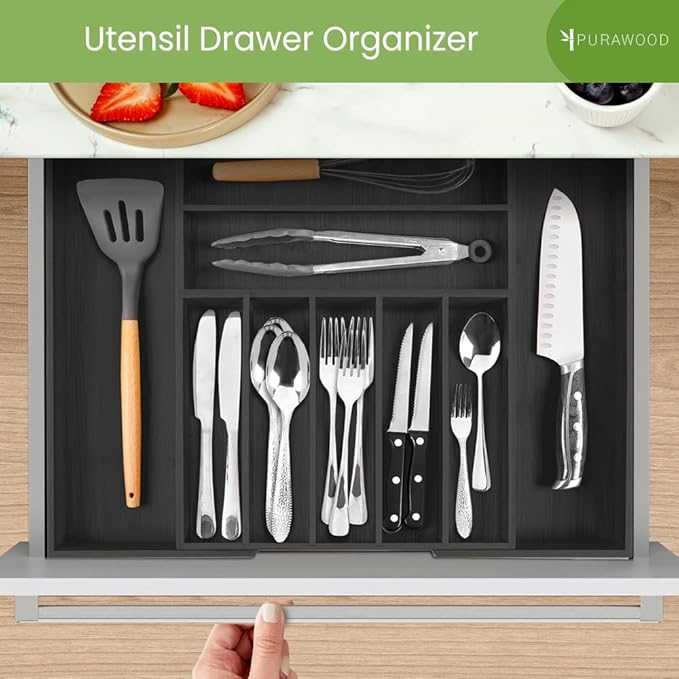 Purawood Bamboo Drawer Organizer - Image 5