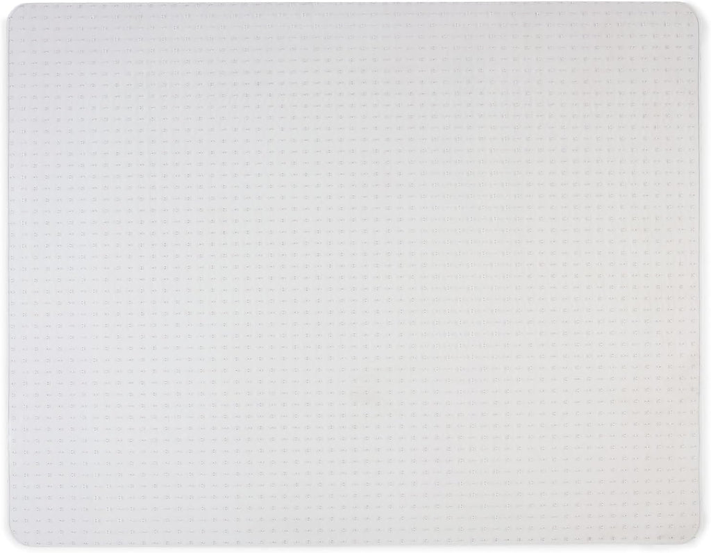Staples Office Chair Mat, Clear Floor Mats, Flat-Pile Carpets, 60 x 46 Inch, Smooth Glide | Smooth-glide protection for desk chairs on flat-pile carpeted floors.
