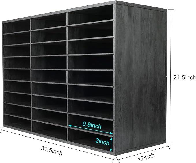 PAG Mail Sorter Organizer, Wood Literature Organizer, Student Mailbox - Image 5