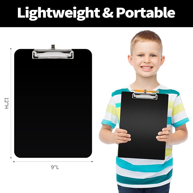 Sooez Plastic Clipboard with Pen Holder, Clip Boards 8.5x11 with Low Profile - Image 5