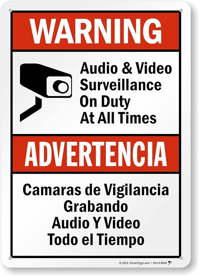 SmartSign 14 x 10 inch “Warning by SmartSign