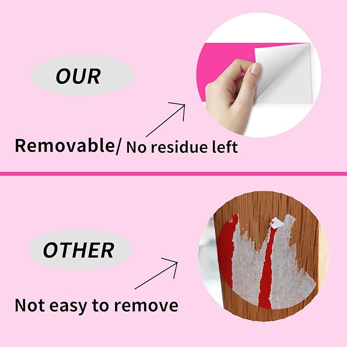 STARLIBOO 3"X5" Rectangle Neon Colored Labels, Removable Moving Labels - Image 2