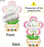 1pc Colorful Flower Acrylic Teacher Gift Sign, Freestanding Desk Decor, Thank You Keepsake for Classroom & Home