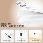 USB Cable Organizer Clips Cord Holder, 8 Packs White Self Adhesive Desk Cord - Image 4