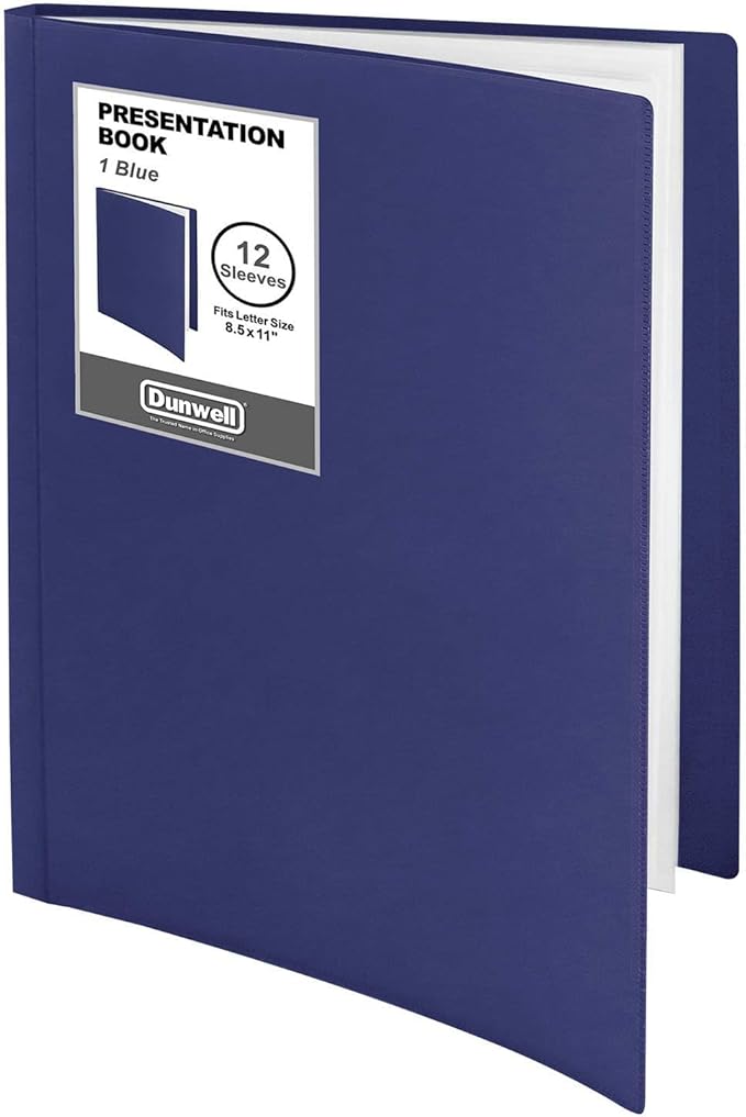 Dunwell Presentation Binder 12-Pocket, Displays 24 Pages, 8.5x11 Portfolio by Dunwell