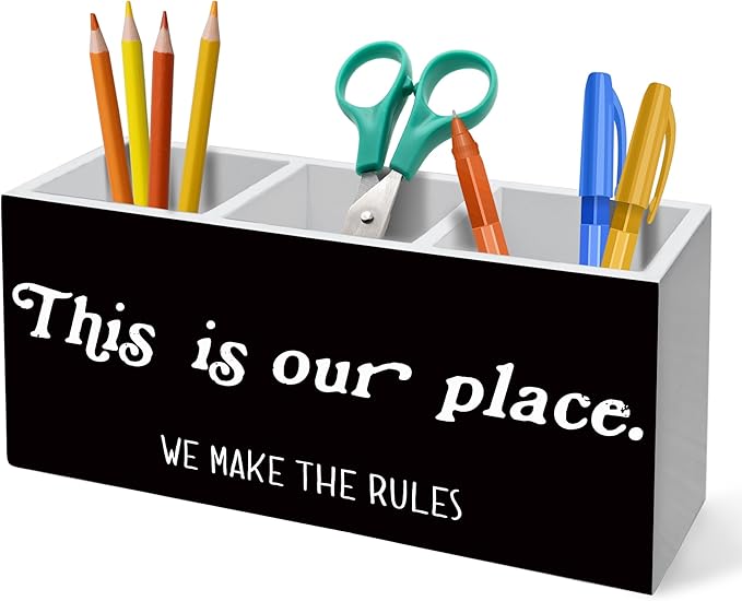 HUKINE This Is Our Place We Make the Rules Pen Holder by Unknown