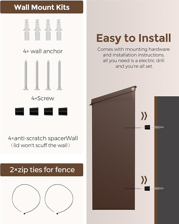 LAND·VOI Locking Wall-Mount Mailbox - Image 7