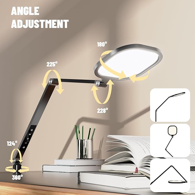 LitONES 2 Packs Led Desk Lamps for Home Office, 1200LM Dimmable Clamp-on - Image 4