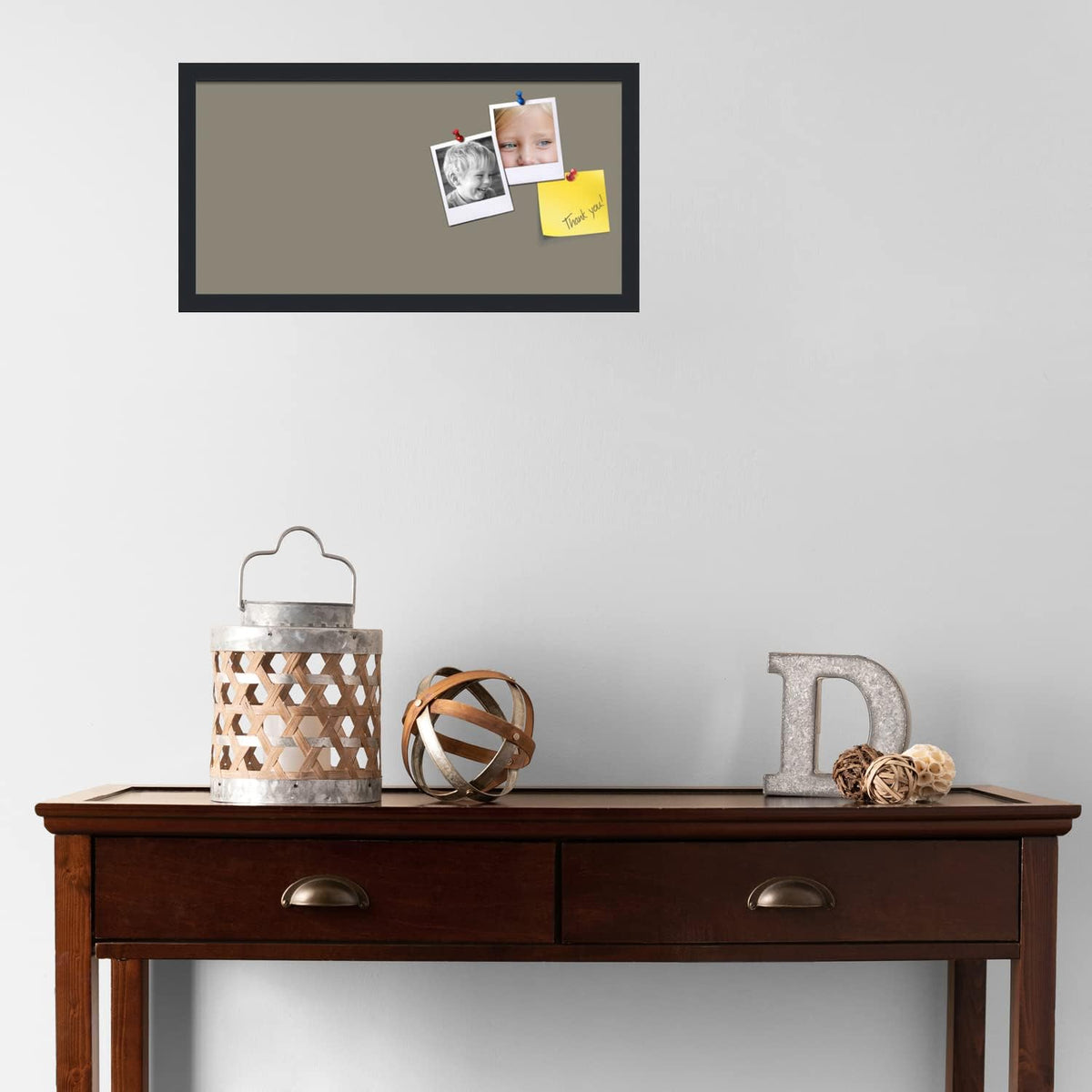 PinPix 24x12 Inch Cork Bulletin Board. This Decorative Framed Pin Board Comes...