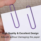 Vinaco Purple Paper Clips, Rustproof Coated Paper Clips - Image 4