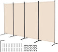 VEVOR Room Divider, 4 Panel Room Divider, Folding Privacy Screen and Portable by VEVOR