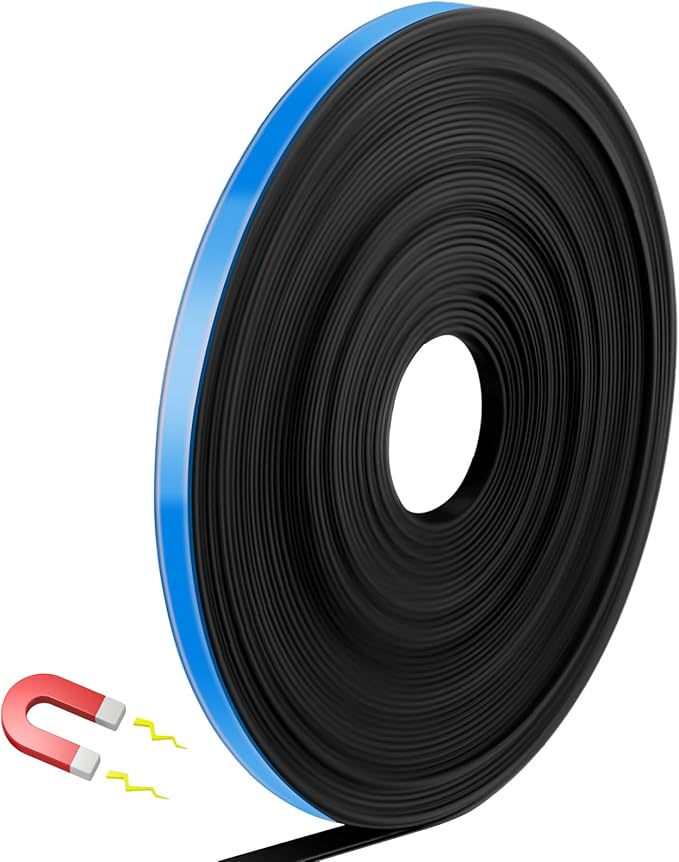 AmazingSpark Magnetic Tape Roll Thin Strips, 0.39 Inch x 33 Feet Magnetic Board by Unknown